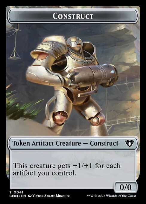 Elemental (0026) // Construct (0041) Double-Sided Token [Commander Masters Tokens] Foil