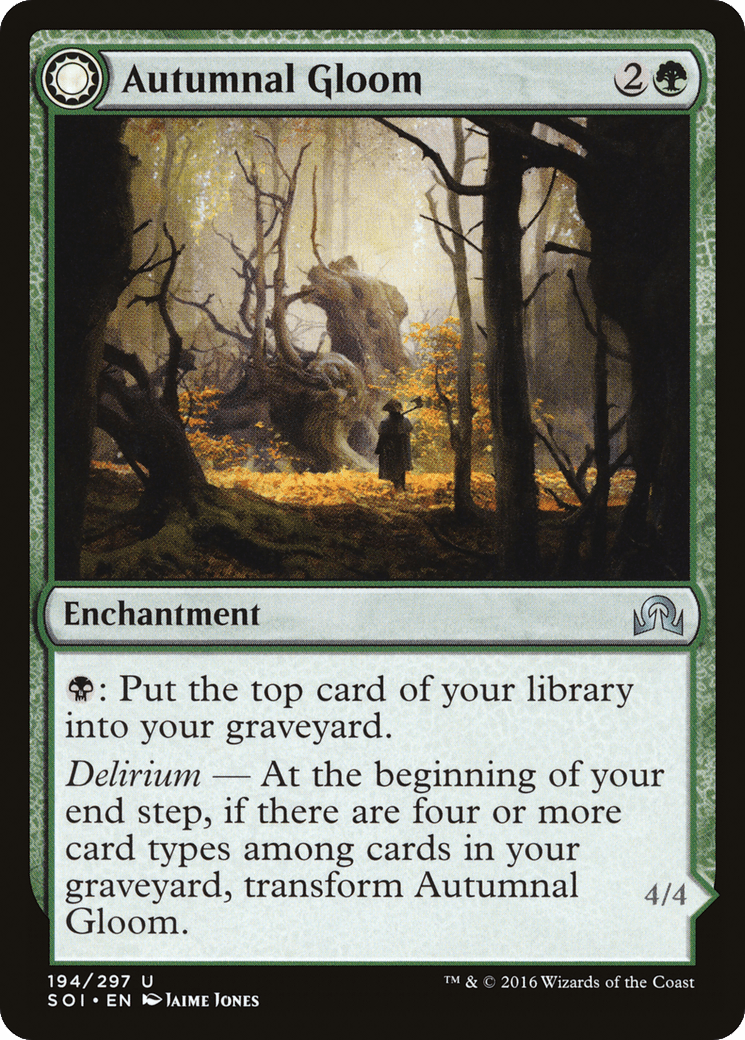 Autumnal Gloom // Ancient of the Equinox [Shadows over Innistrad] Foil