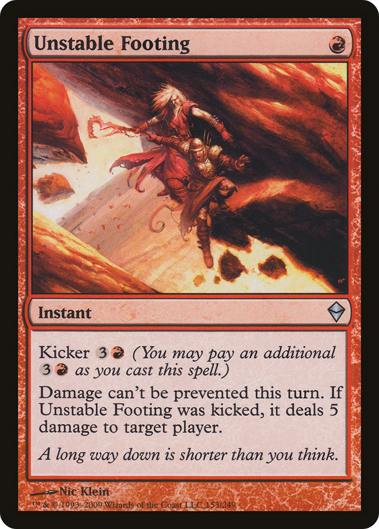 Unstable Footing [Zendikar] Foil
