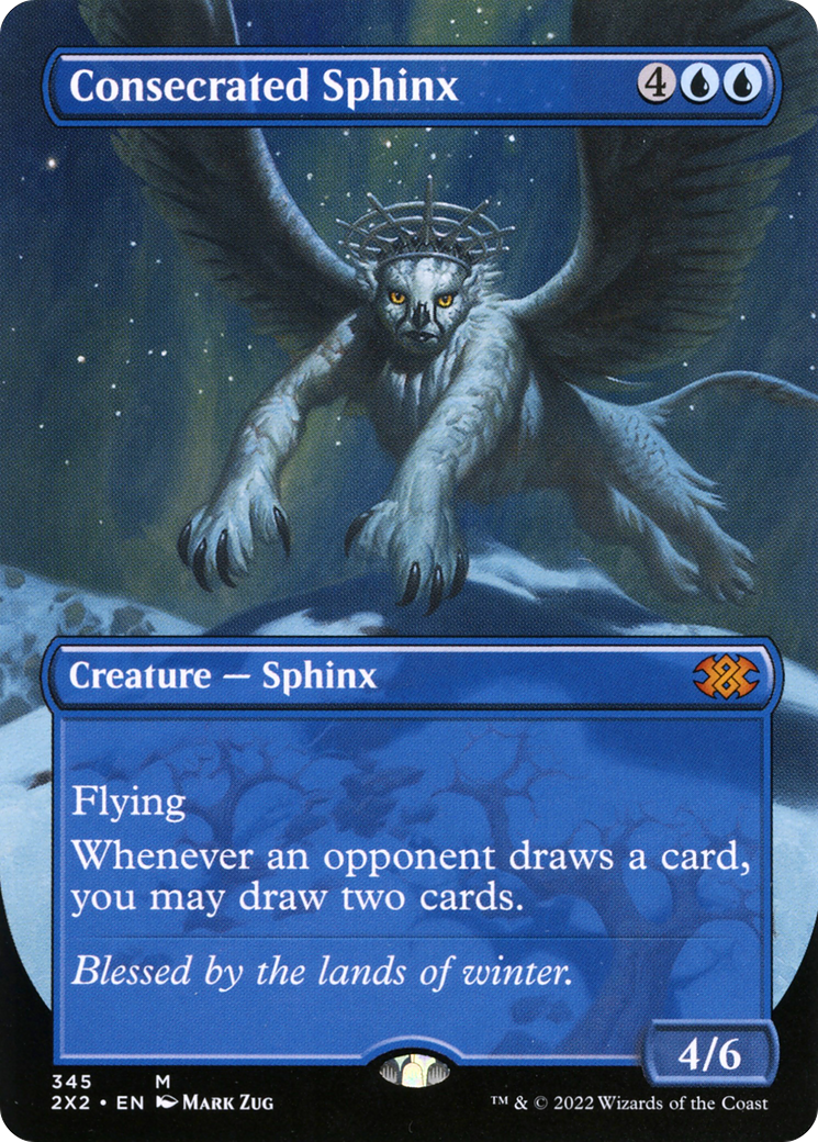 Consecrated Sphinx (Borderless Alternate Art) [Double Masters 2022] Foil
