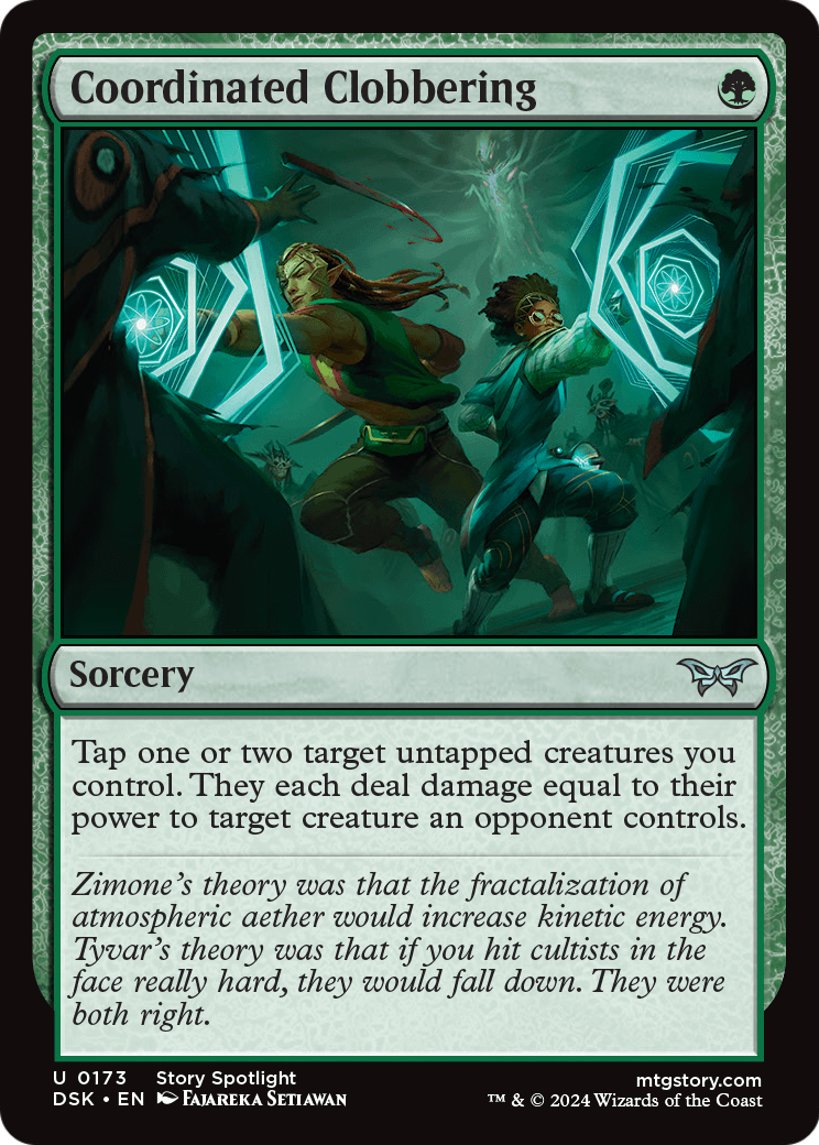 Coordinated Clobbering [Duskmourn: House of Horror] Foil