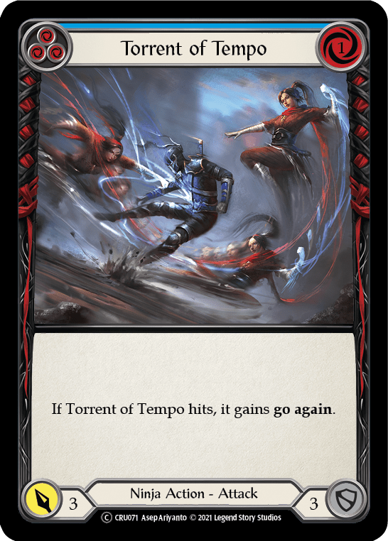 Torrent of Tempo (Blue) [U-CRU071] (Crucible of War Unlimited)  Unlimited Rainbow Foil