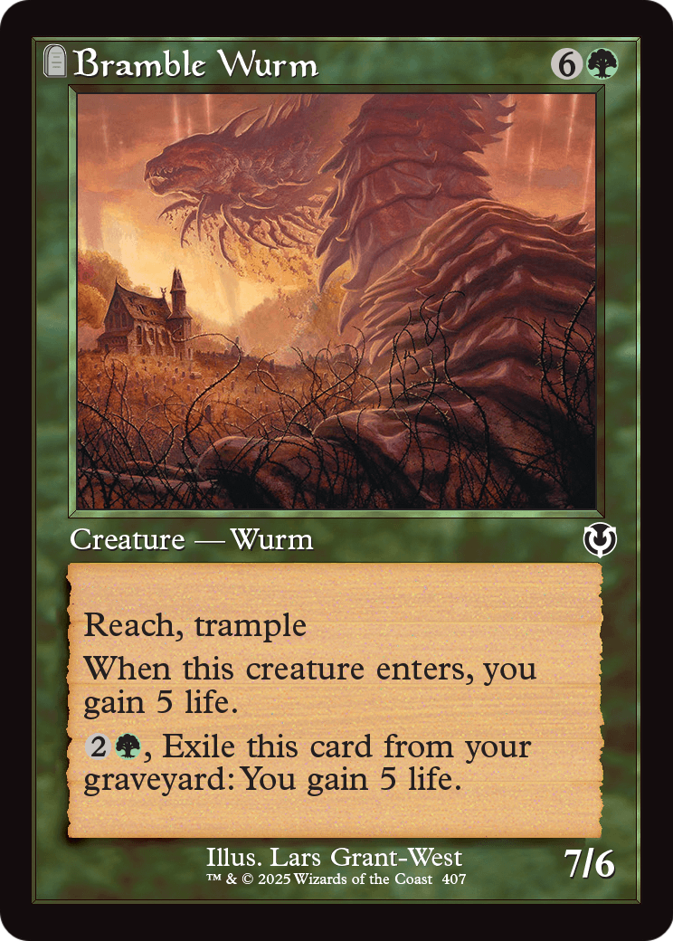 Bramble Wurm (Retro Frame) (-407) [Innistrad Remastered]  Foil
