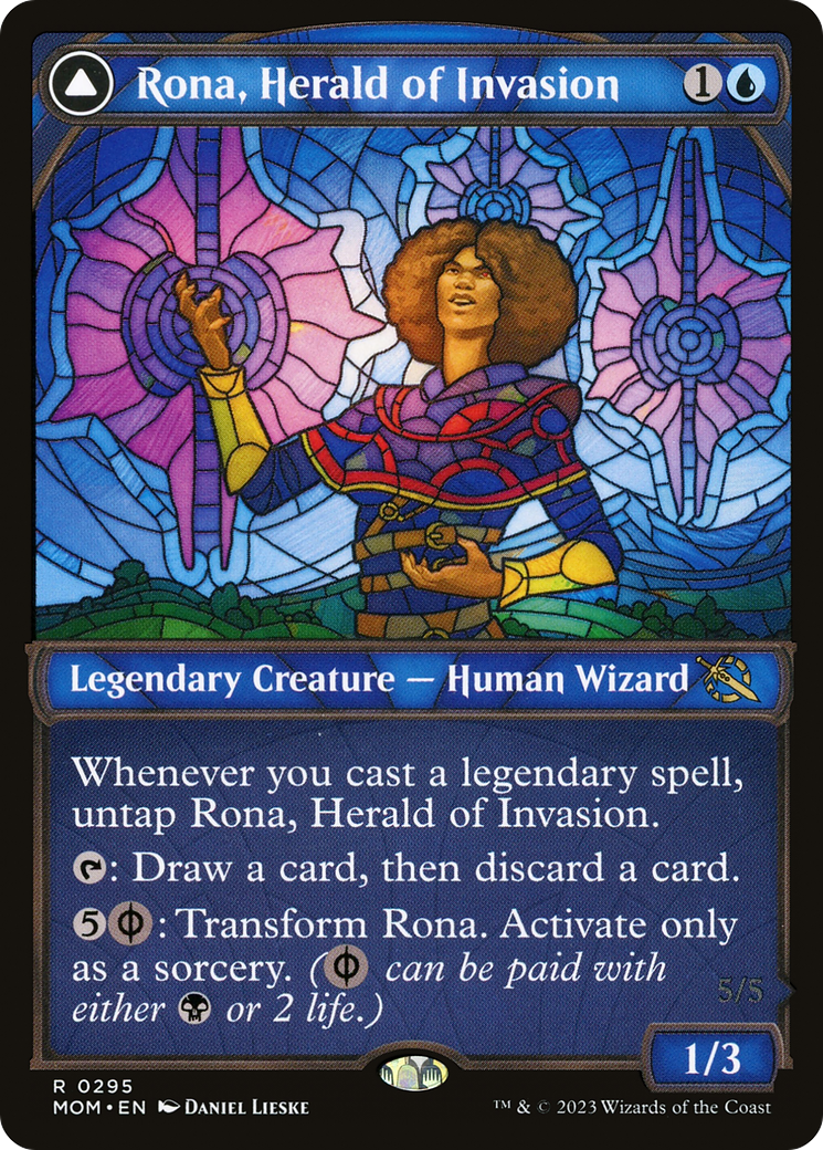 Rona, Herald of Invasion // Rona, Tolarian Obliterator (Showcase Planar Booster Fun) [March of the Machine] Foil
