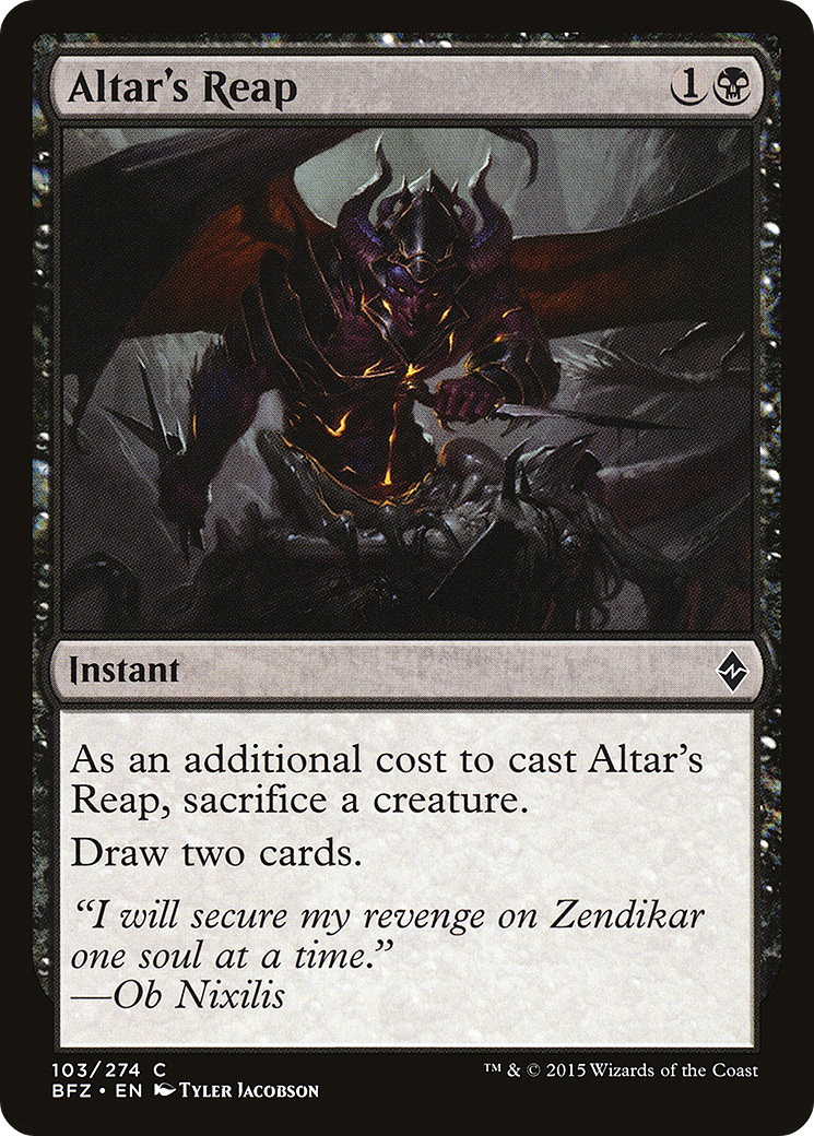 Altar's Reap [Battle for Zendikar] Foil