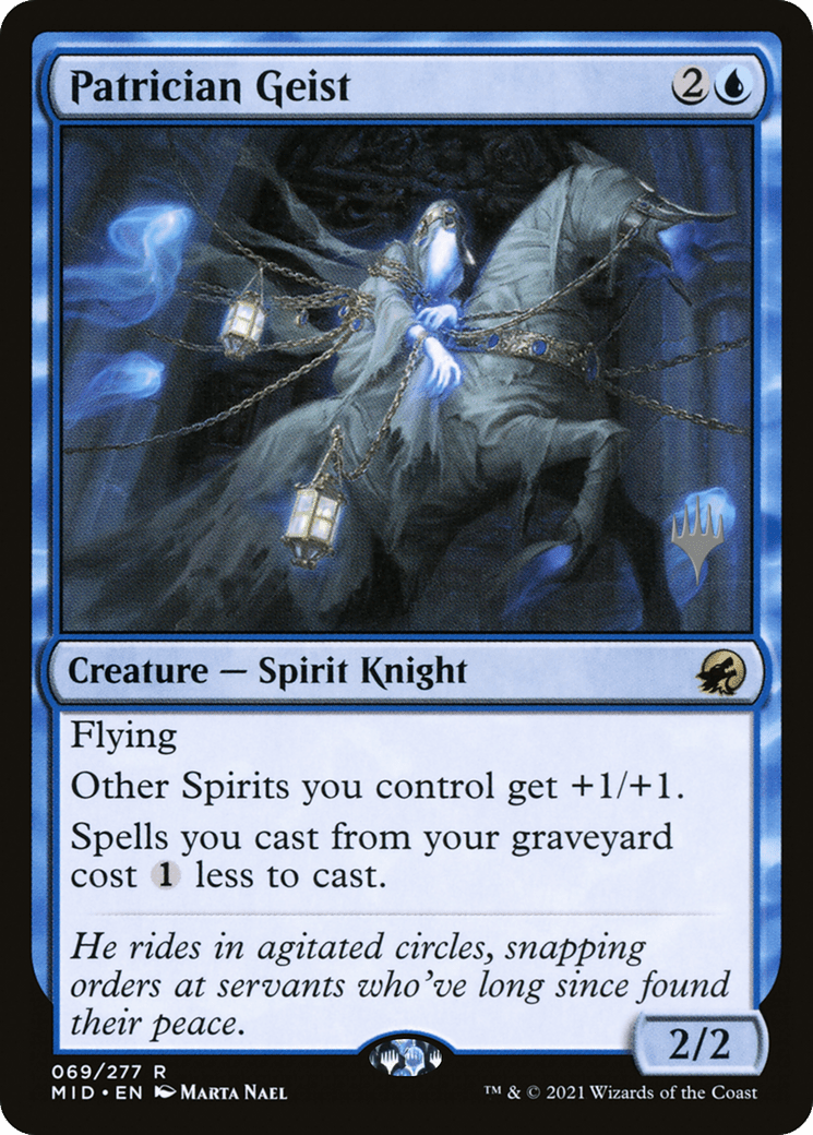 Patrician Geist (Promo Pack) [Innistrad: Midnight Hunt Promos] Foil