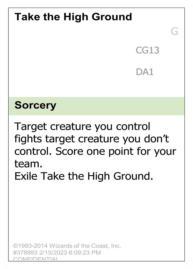Take the High Ground (DA1-CG13) - Unknown Event
