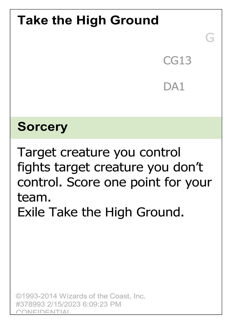 Take the High Ground (DA1-CG13) - Unknown Event