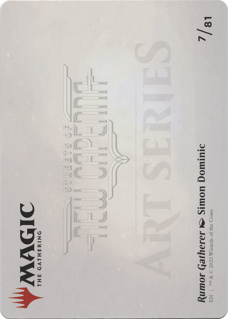 Rumor Gatherer // Rumor Gatherer (ASNC-007) - New Capenna Art Series (Borderless) Foil