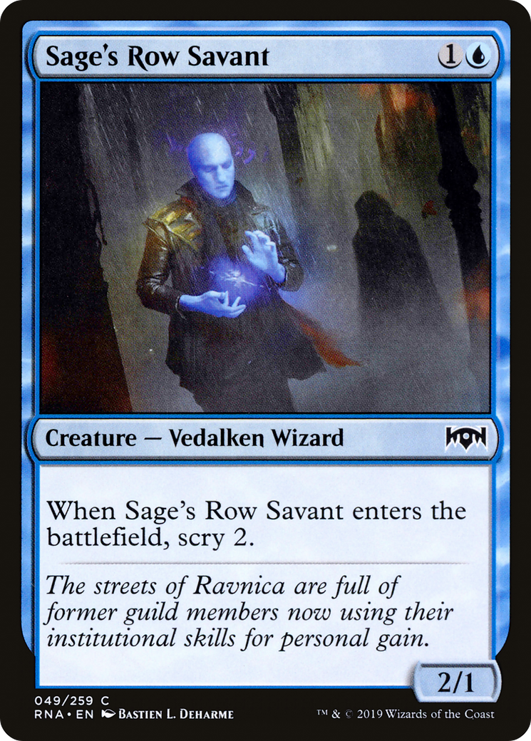 Sage's Row Savant [Ravnica Allegiance] Foil