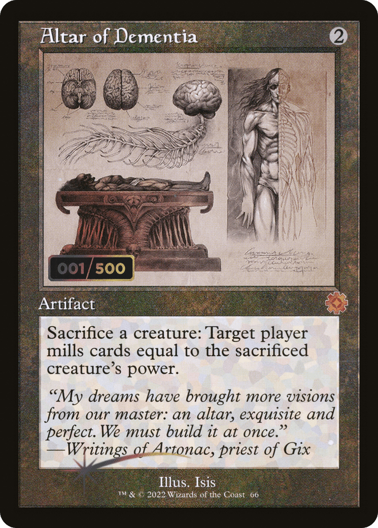 Altar of Dementia (Retro Schematic) (Serialized) [The Brothers' War Retro Artifacts]