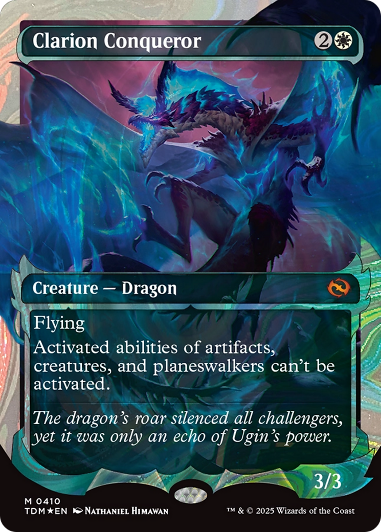 Clarion Conqueror (Showcase) (Halo Foil) (410) [Tarkir: Dragonstorm]  Foil