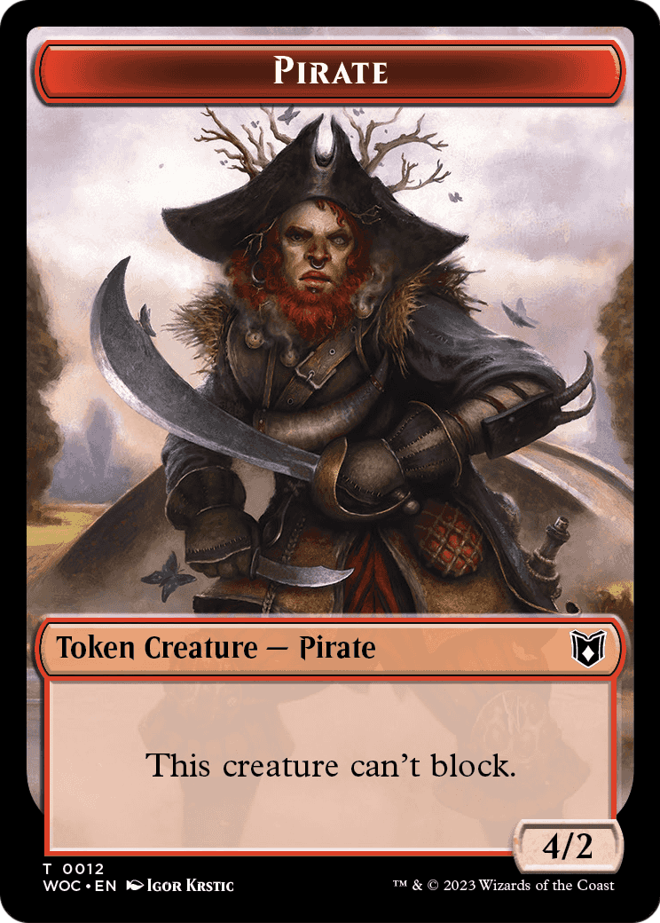 Pirate (TWOC-012) - Wilds of Eldraine Commander Tokens