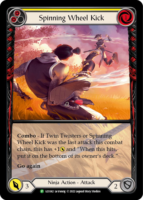 Spinning Wheel Kick (Yellow) [LGS142] (Promo)  Rainbow Foil