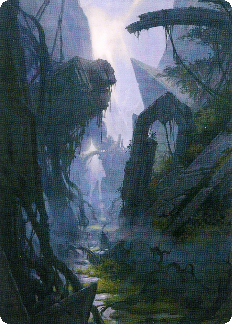 Swamp // Swamp (AZNR-014) - Zendikar Rising Art Series (Borderless)