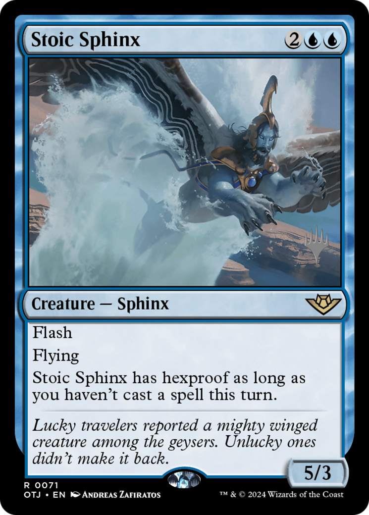 Stoic Sphinx (Promo Pack) [Outlaws of Thunder Junction Promos] Foil