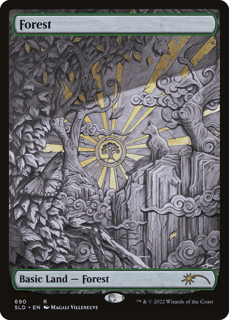 Forest (690) (Sketch) [Secret Lair Drop Promos] Foil