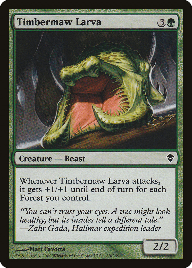 Timbermaw Larva [Zendikar] Foil