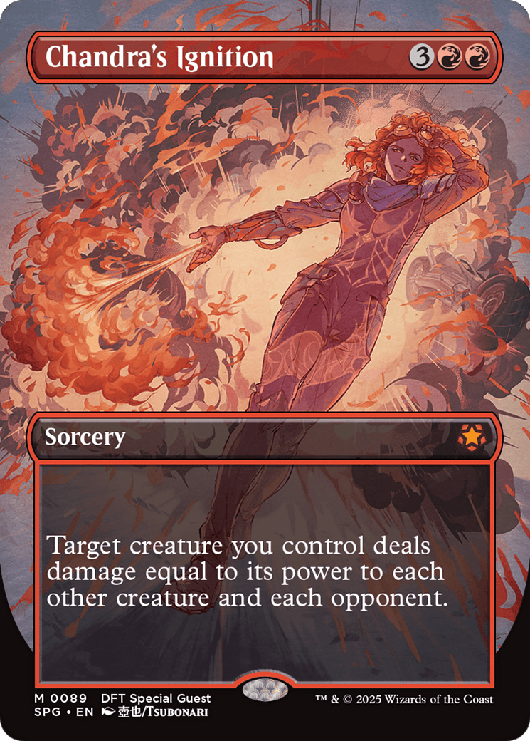 Chandra's Ignition (Borderless) (-089) [Aetherdrift]  Foil