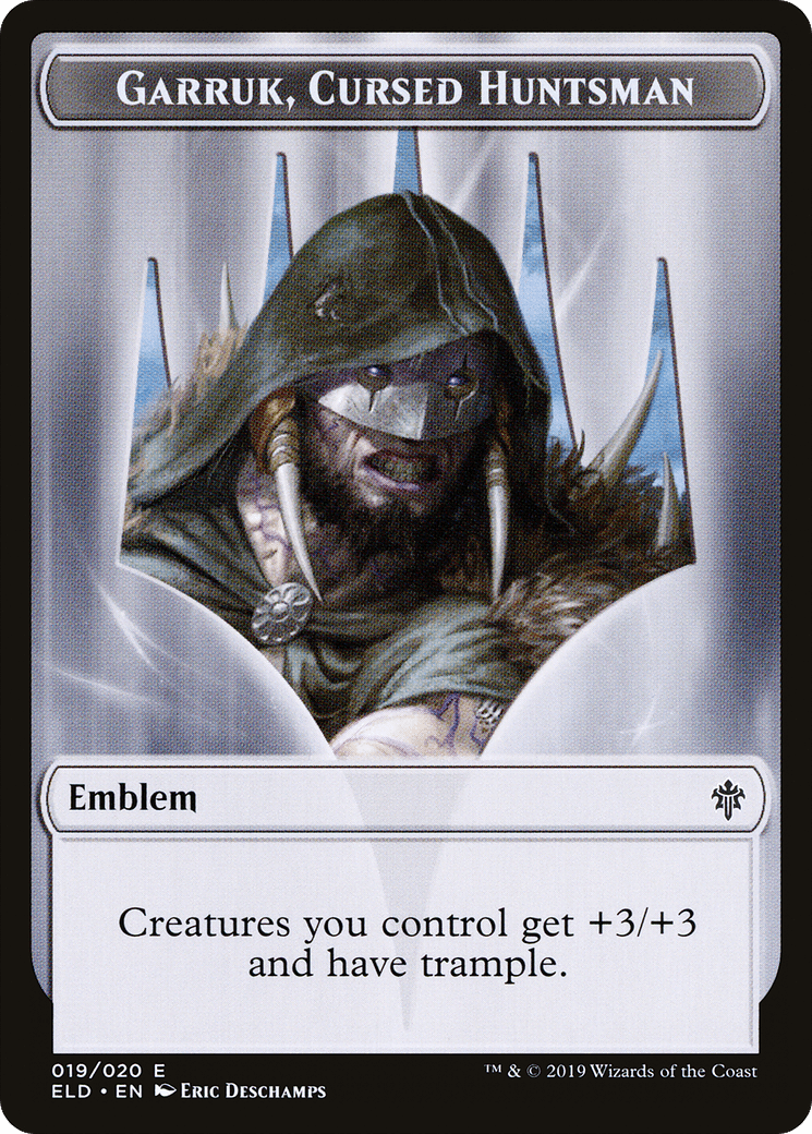 Garruk, Cursed Huntsman Emblem (TELD-019) - Throne of Eldraine Tokens Foil