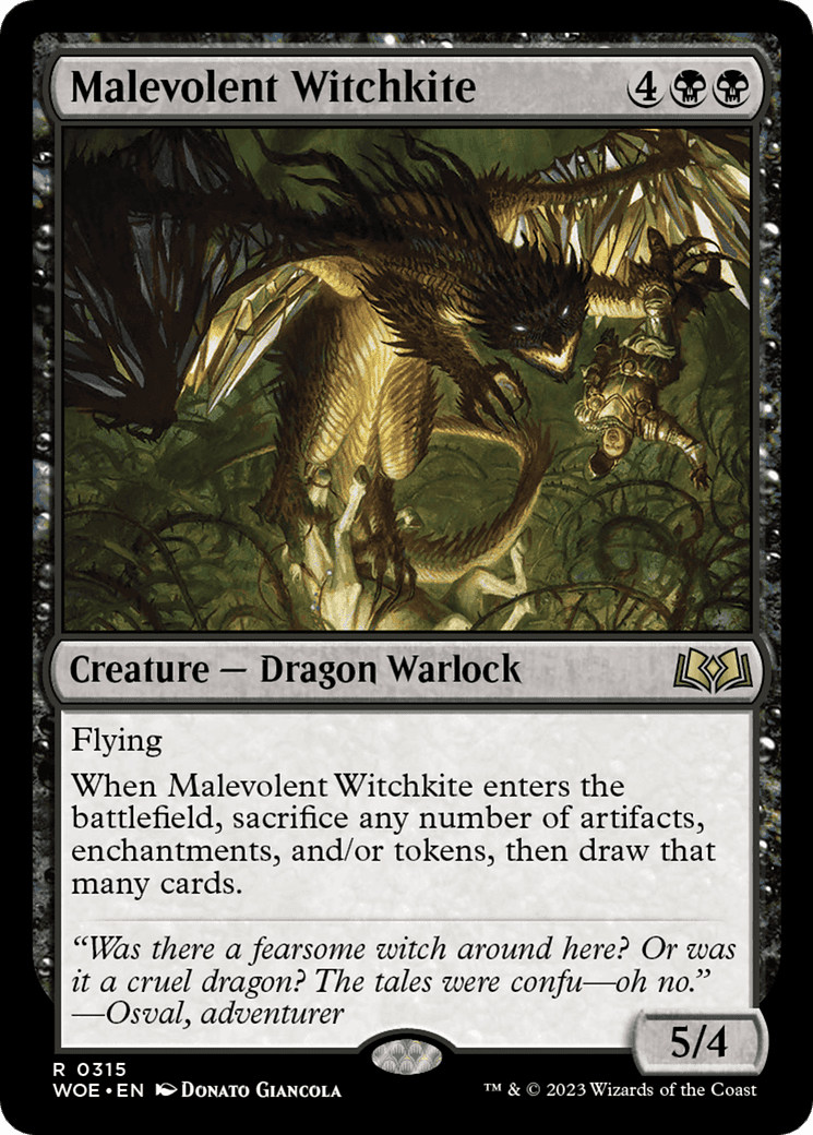 Malevolent Witchkite [Wilds of Eldraine] Foil