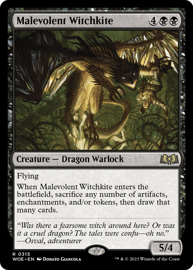 Malevolent Witchkite [Wilds of Eldraine] Foil