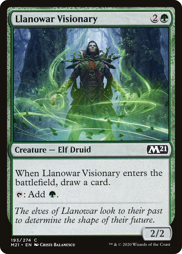 Llanowar Visionary [Core Set 2021] Foil