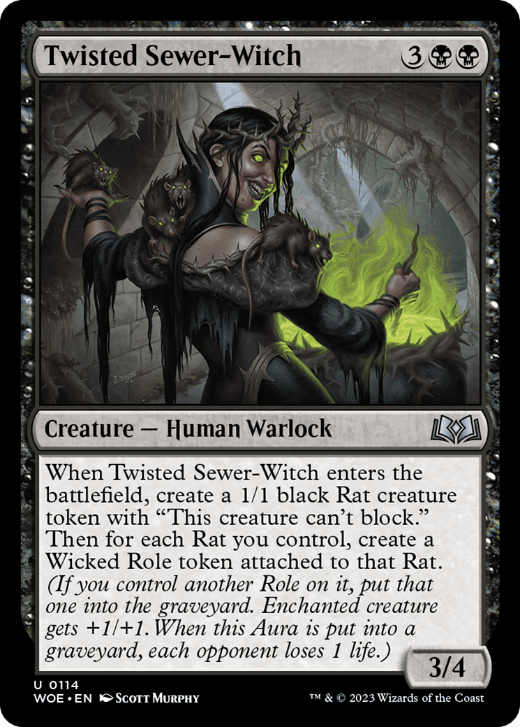 Twisted Sewer-Witch [Wilds of Eldraine] Foil