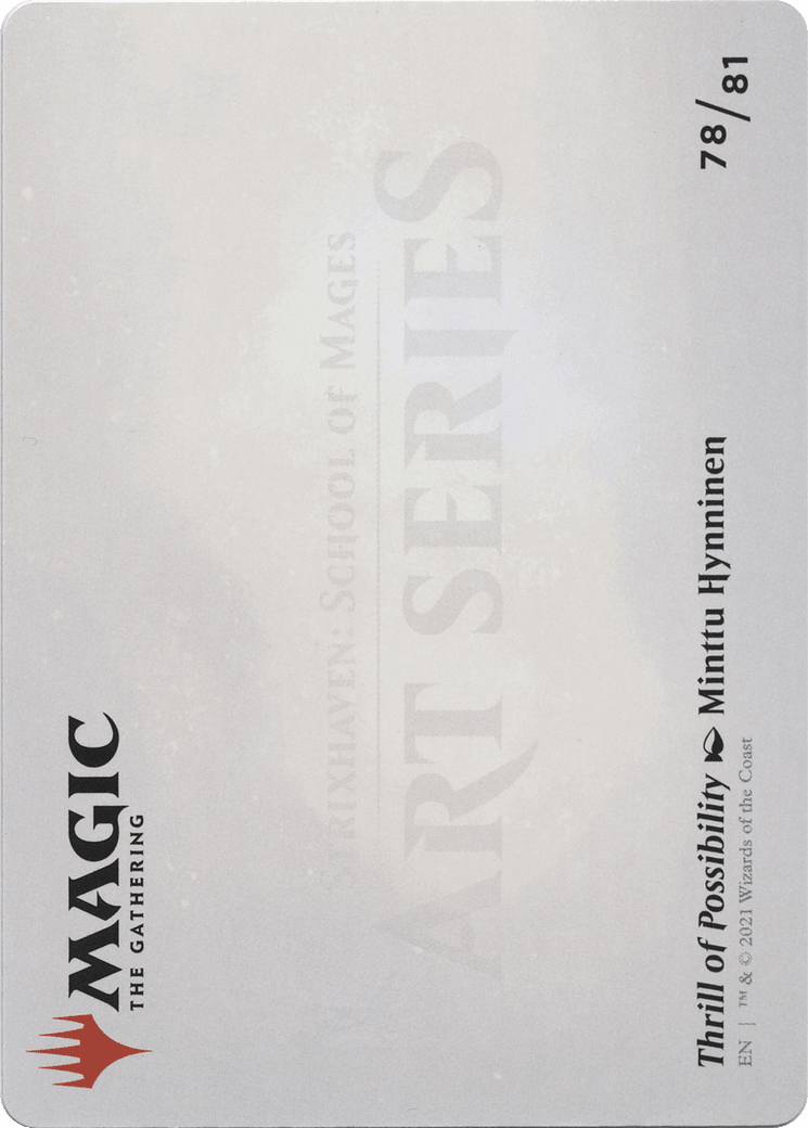 Thrill of Possibility // Thrill of Possibility (ASTX-078) - Strixhaven Art Series (Borderless) Foil