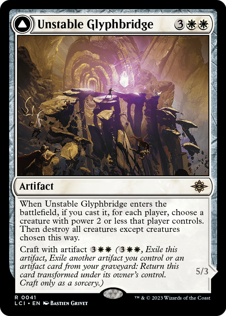 Unstable Glyphbridge // Sandswirl Wanderglyph [The Lost Caverns of Ixalan] Foil
