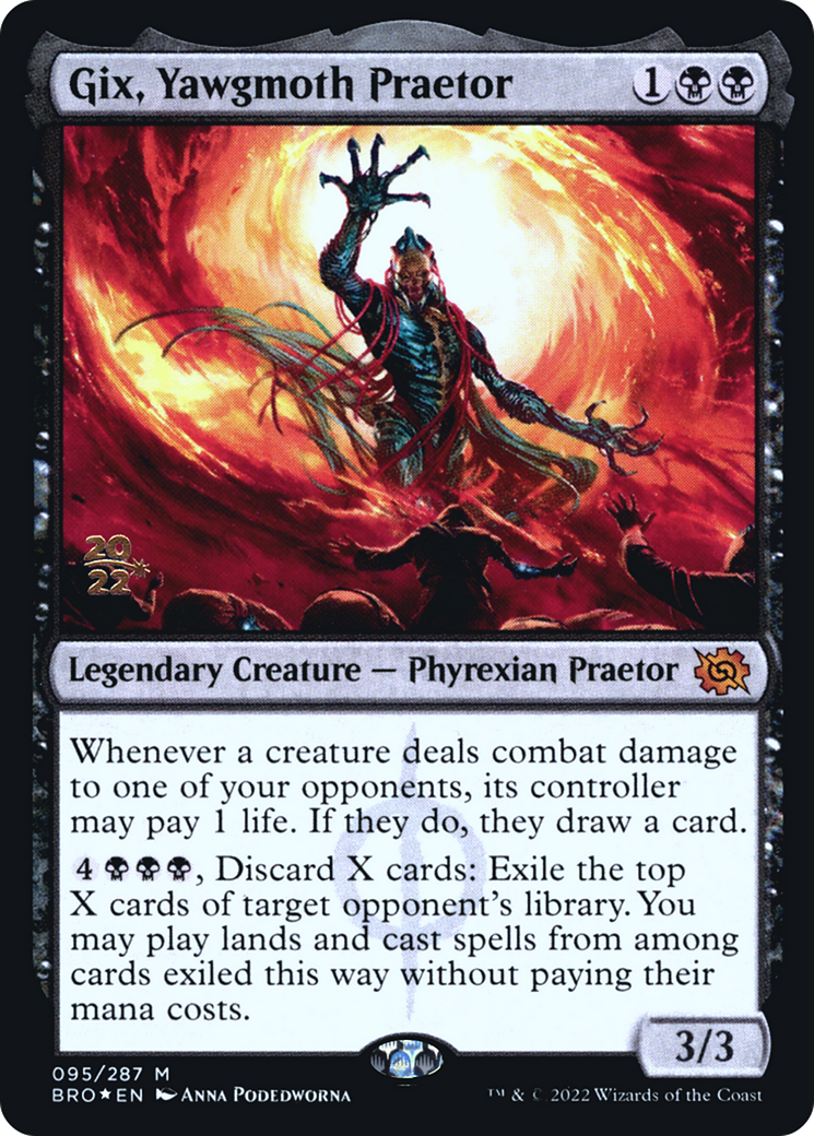 Gix, Yawgmoth Praetor (PBRO-95S) - The Brothers' War Promos Foil