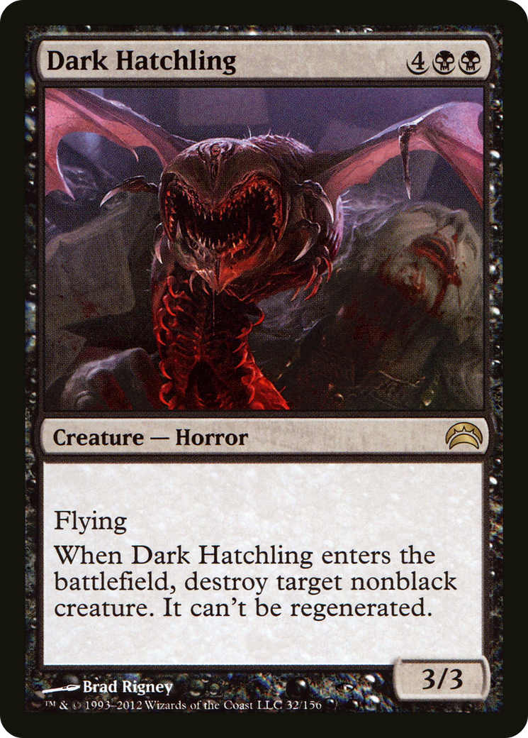 Dark Hatchling (032) [Planechase 2012]  Foil