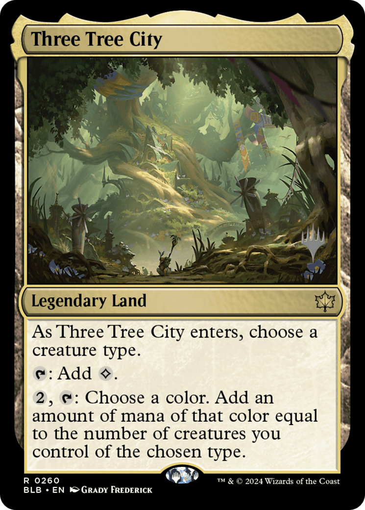 Three Tree City (Promo Pack) [Bloomburrow Promos] Foil