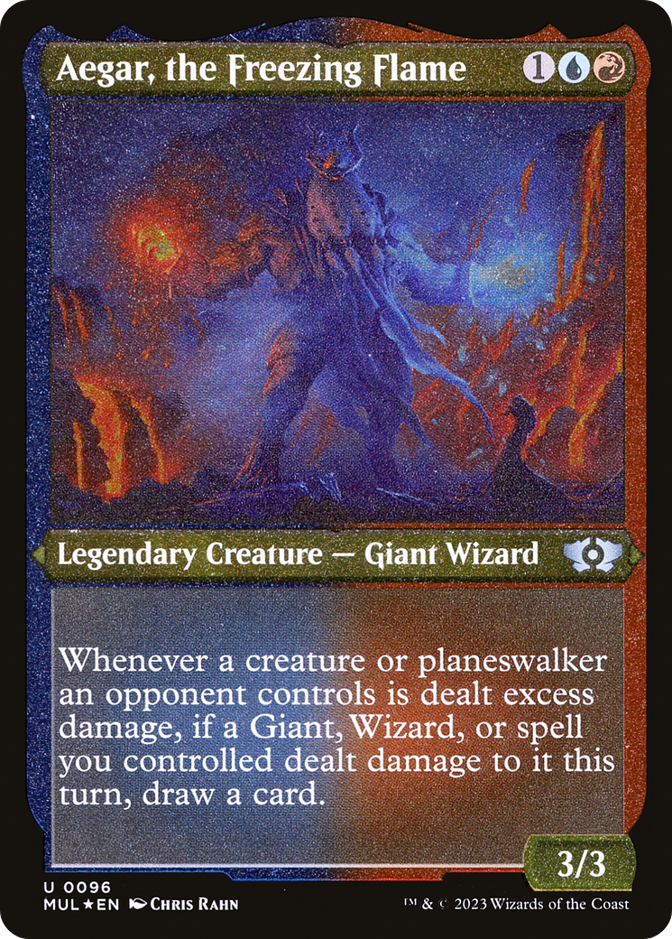 Aegar, the Freezing Flame (Foil Etched) |  Foil (096) [Multiverse Legends]