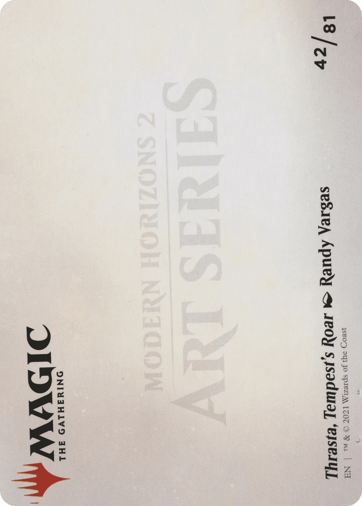 Thrasta, Tempest's Roar // Thrasta, Tempest's Roar (AMH2-042) - Modern Horizons 2 Art Series (Borderless) Foil