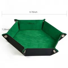 Folding Hexagonal Dice Tray | Forest Green (A14)