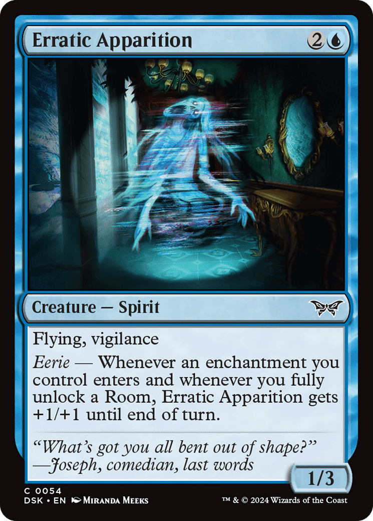 Erratic Apparition [Duskmourn: House of Horror] Foil