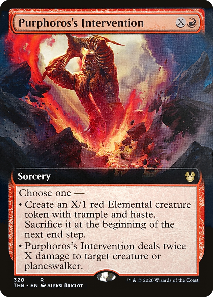 Purphoros's Intervention (Extended Art) [Theros Beyond Death] Foil