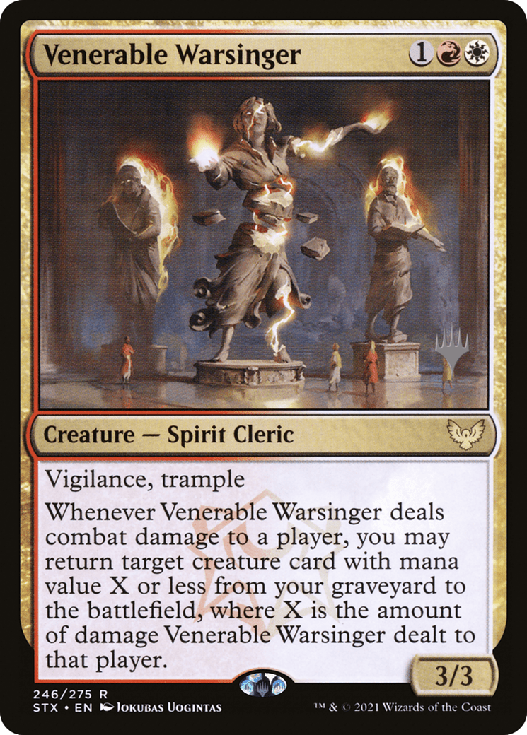 Venerable Warsinger (Promo Pack) [Strixhaven: School of Mages Promos] Foil