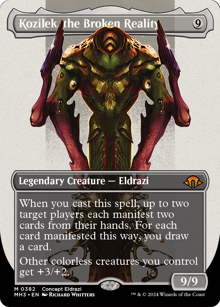 Kozilek, the Broken Reality (Borderless) [Modern Horizons 3] Foil