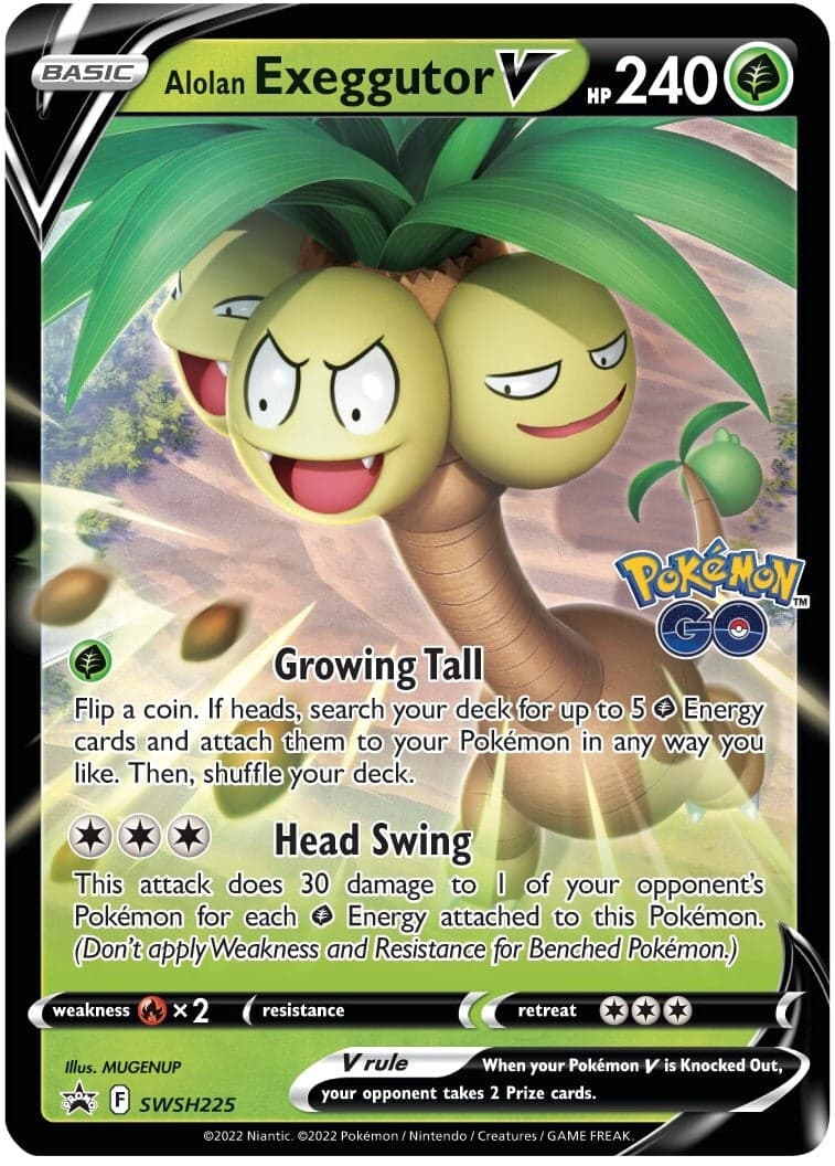 Alolan Exeggutor V SWSH225  - Holofoil Jumbo Cards - Promo
