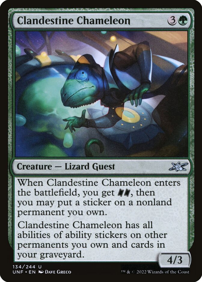 Clandestine Chameleon 134/244 (Unfinity)  - Foil