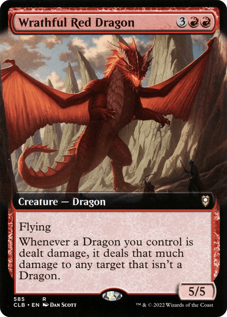 Wrathful Red Dragon (Extended Art) [Commander Legends: Battle for Baldur's Gate] Foil