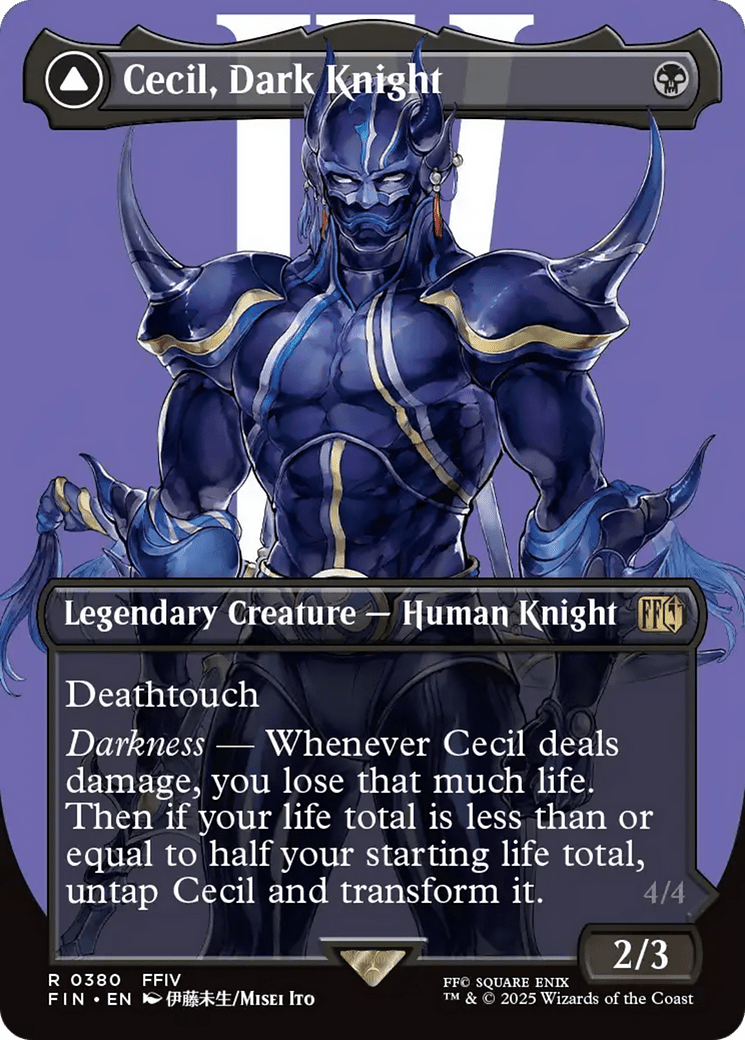 Cecil, Dark Knight // Cecil, Redeemed Paladin (380) [FINAL FANTASY]  (Borderless) Foil
