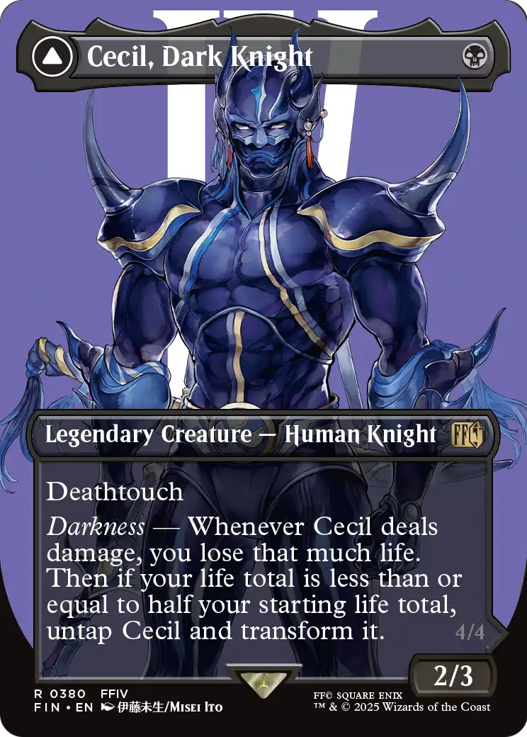 Cecil, Dark Knight // Cecil, Redeemed Paladin (380) [FINAL FANTASY]  (Borderless) Foil