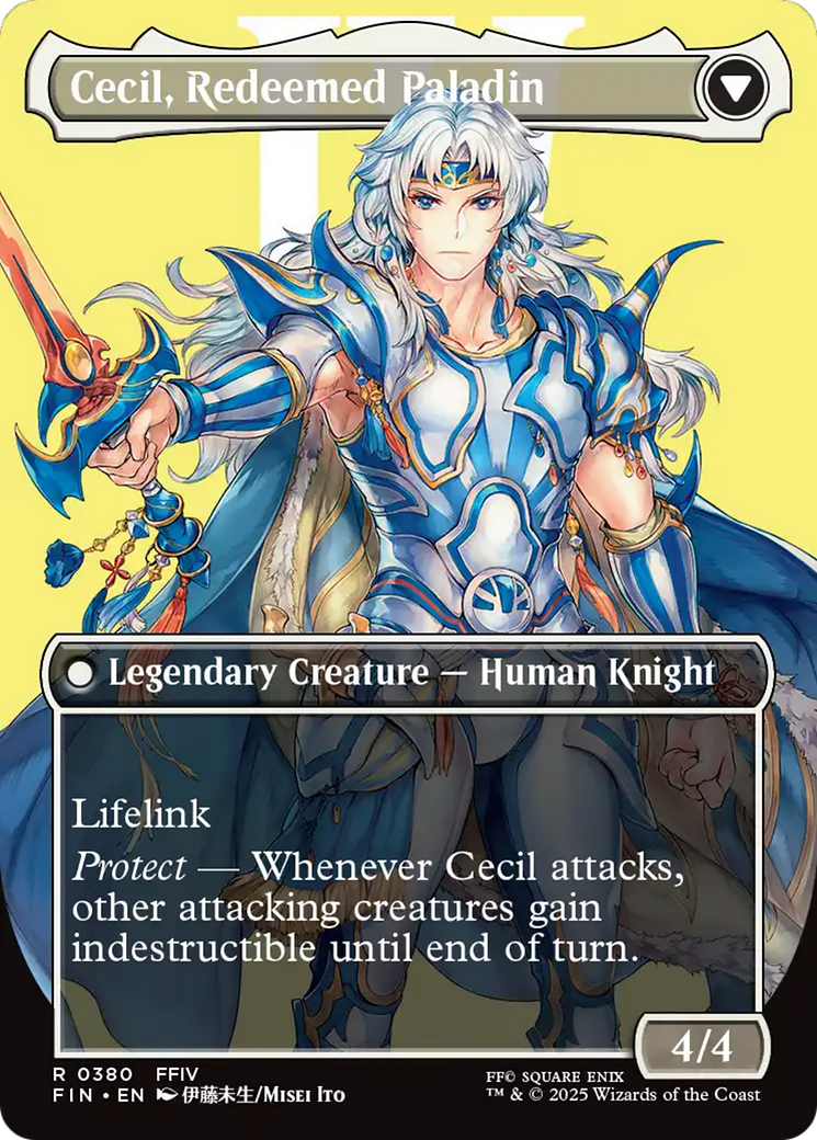 Cecil, Dark Knight // Cecil, Redeemed Paladin (380) [FINAL FANTASY]  (Borderless) Foil