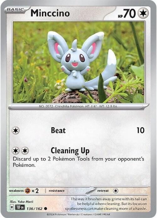 Minccino 136/162 (SV05: Temporal Forces)  - Reverse Holofoil