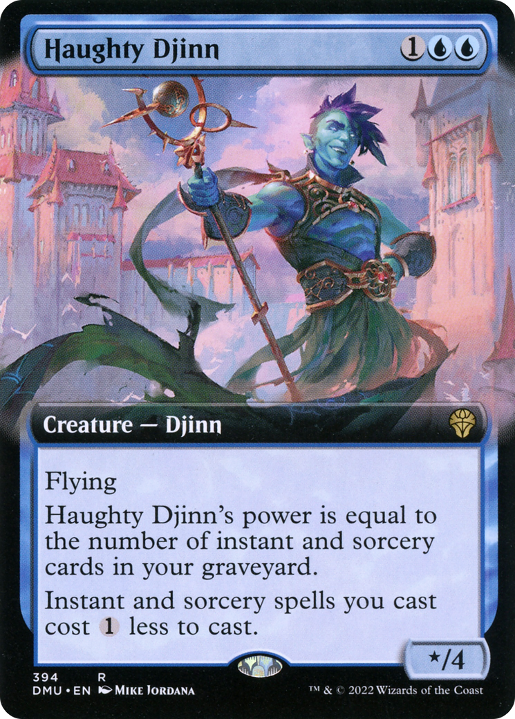Haughty Djinn (Extended Art) [Dominaria United] Foil