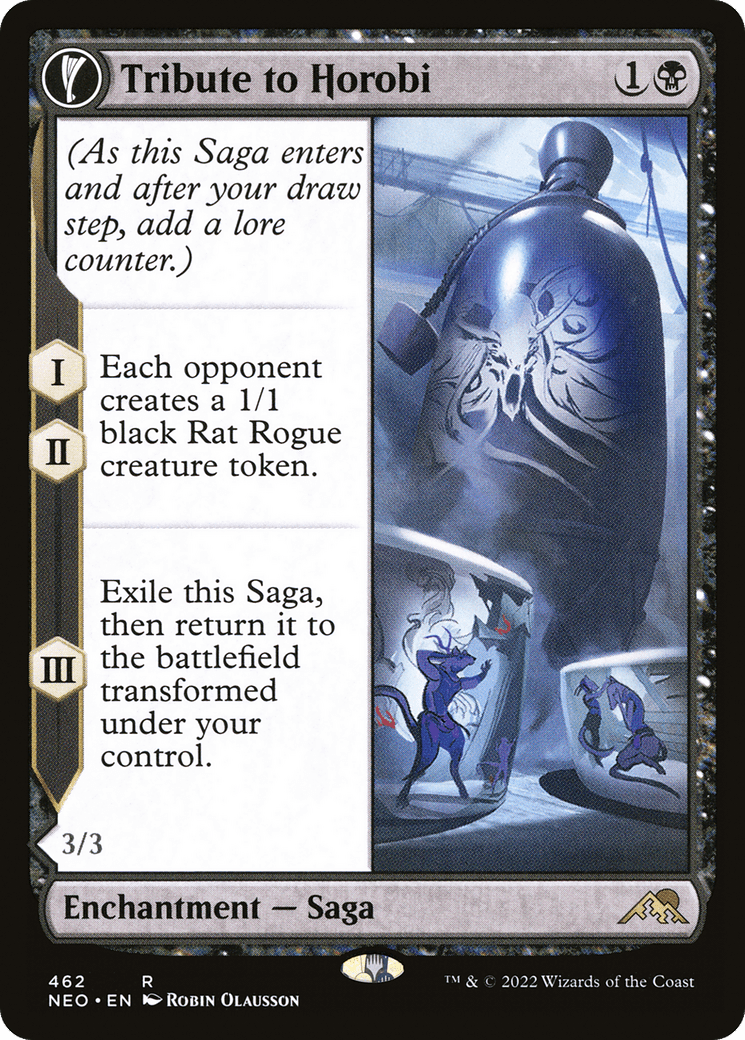 Tribute to Horobi // Echo of Death's Wail (Extended Art) [Kamigawa: Neon Dynasty] Foil