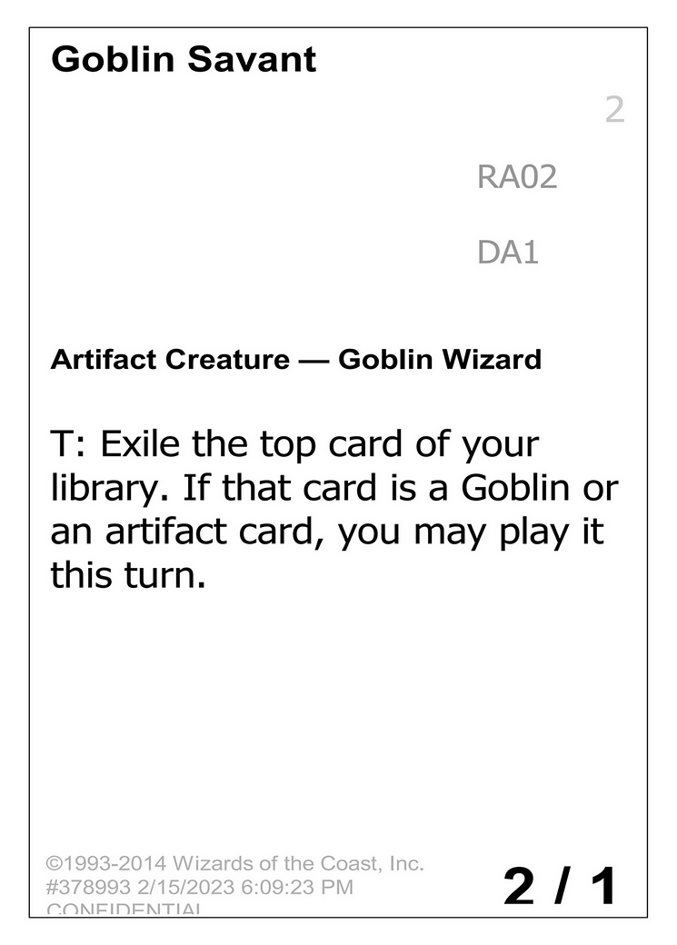 Goblin Savant (DA1-RA02A) - Unknown Event